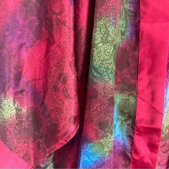 Contessa Di Roma Size 2X T-Rex Multicolor S/S Open Front Sash Tie Robe - Picture 7 of 9